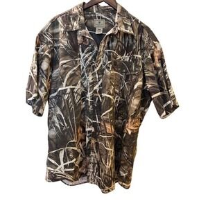 Beretta Mens XL Advantage MAX-4 HD Camo Short Sleeve Vented Hunting Shirt Cotton